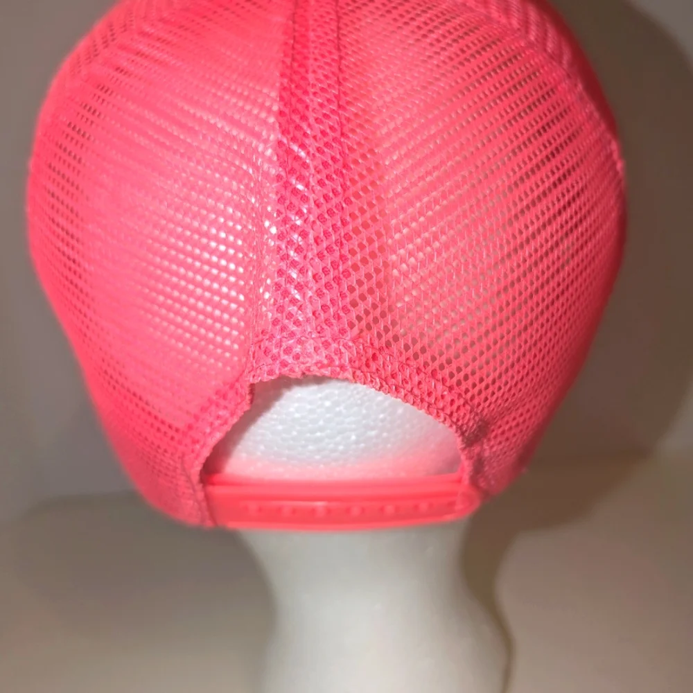 Emoji Smiley Faces Hot Pink and White Adjustable‎ Baseball Hat